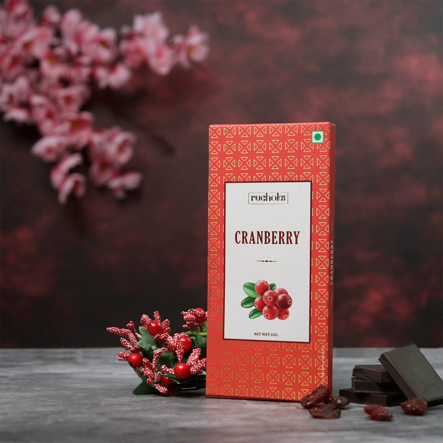 Dibha Ruchoks - Cranberry Chocolate Bar | Grocsy