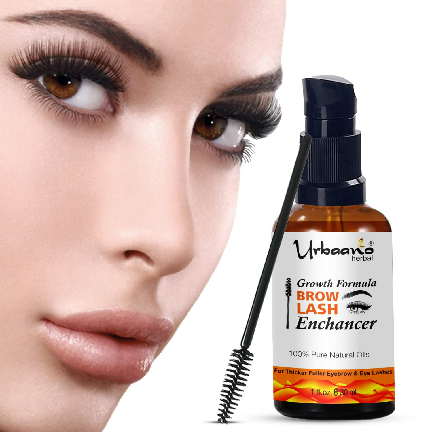 Urbaano Herbal Premium Eyebrow & Eyelash Growth Serum Oil | Grocsy