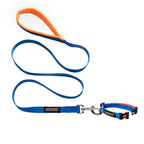 Waggety Dog Leash - Durable Blue Polyester, Length - 5Ft, Comfortable Grip, Stylish Pet Leash for Dogs | Grocsy