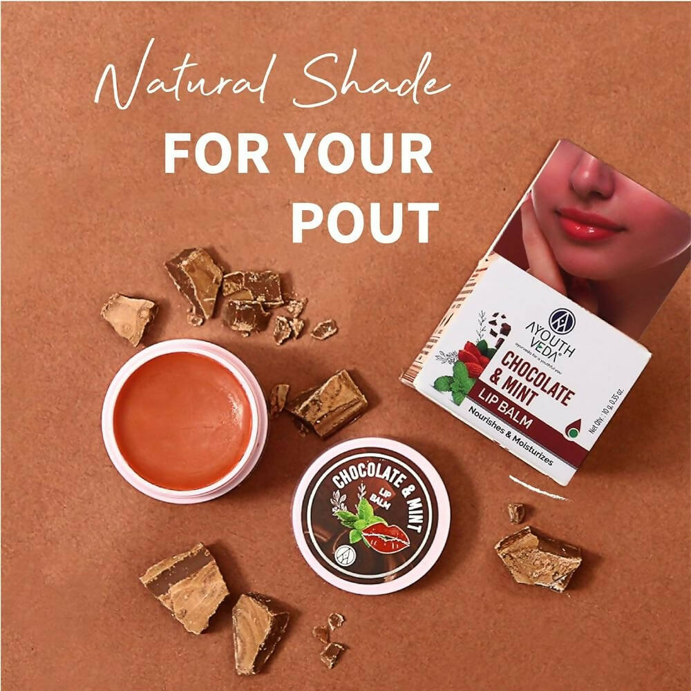 Ayouthveda Chocolate & Mint Lip Balm | Grocsy
