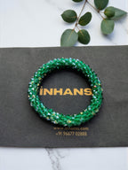 Inhanns Unisex Crystal Bloom – Adjustable Crystal Bead Bracelets - Sea Green | Grocsy