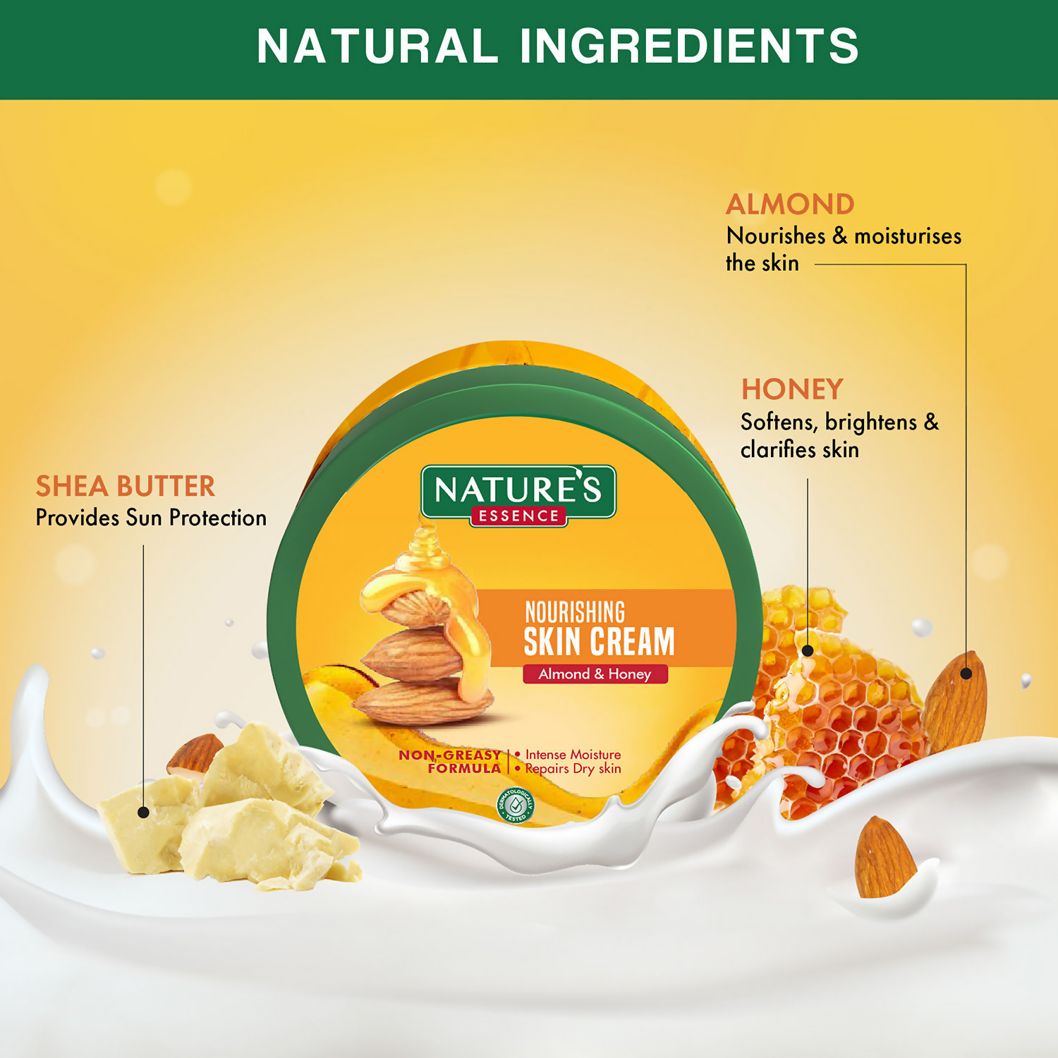 Nature's Essence Nourishing Skin Cream With Almond & Honey | Grocsy