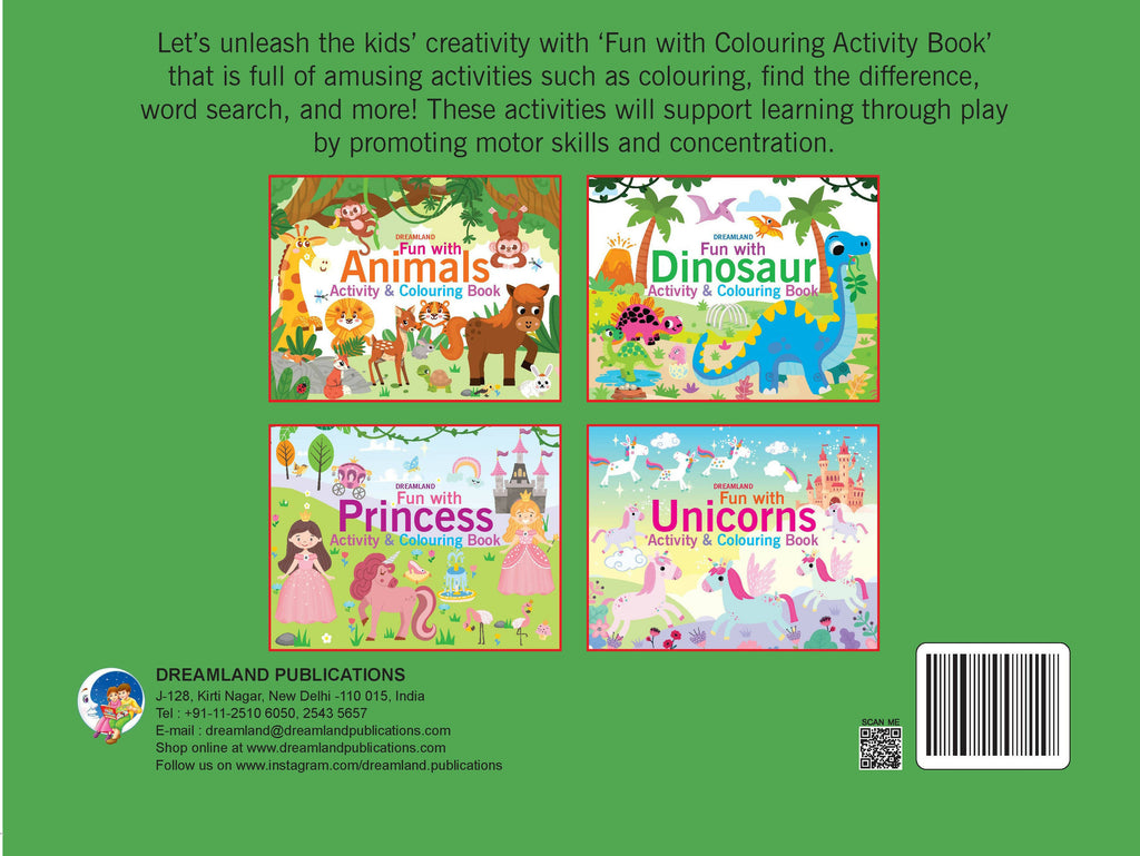 Dreamland Fun with Animals Activity & Colouring : Children Interactive & Activity Book | Grocsy