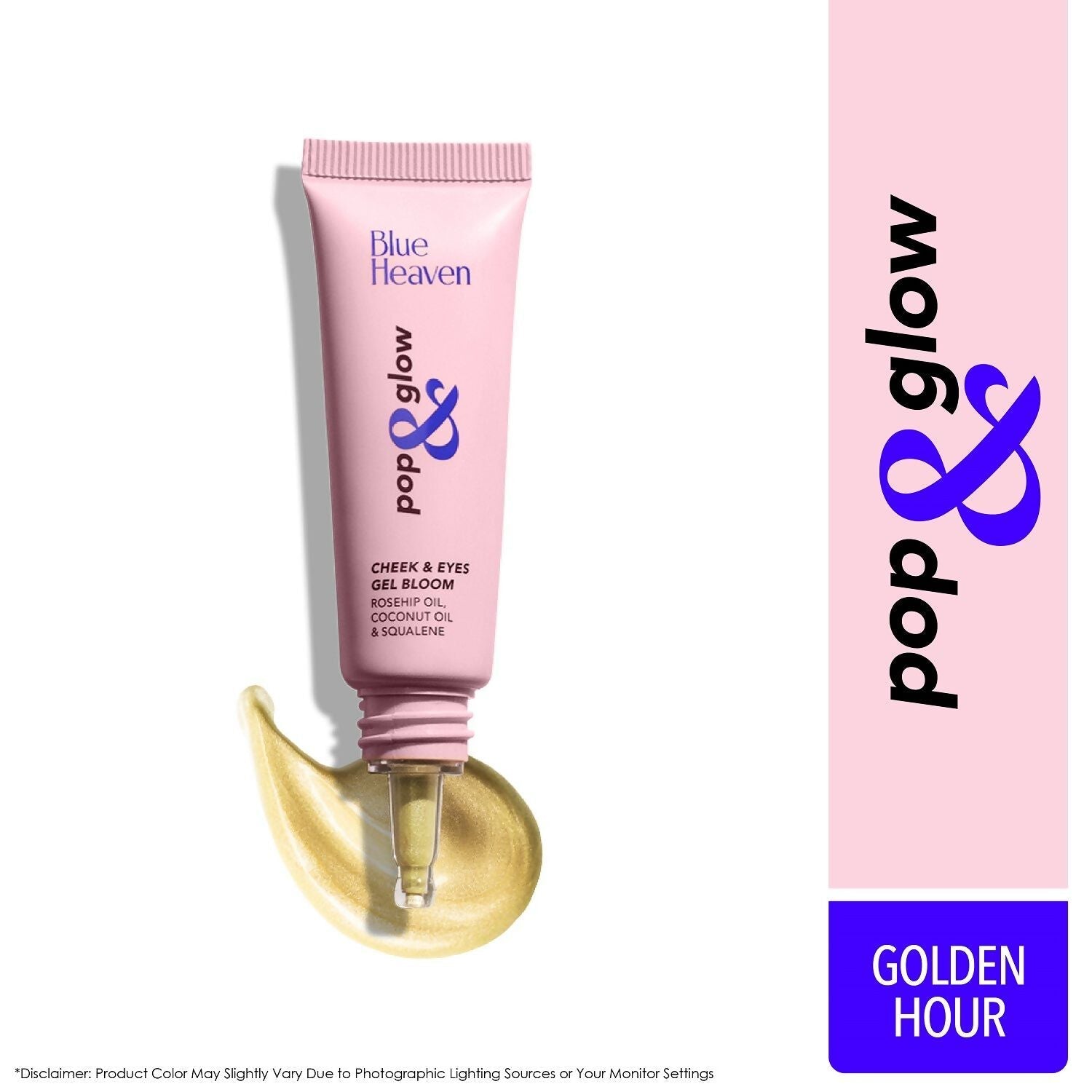 Blue Heaven Pop & Glow Cheek & Eye Gel Bloom Highlighter - Golden Hour | Grocsy
