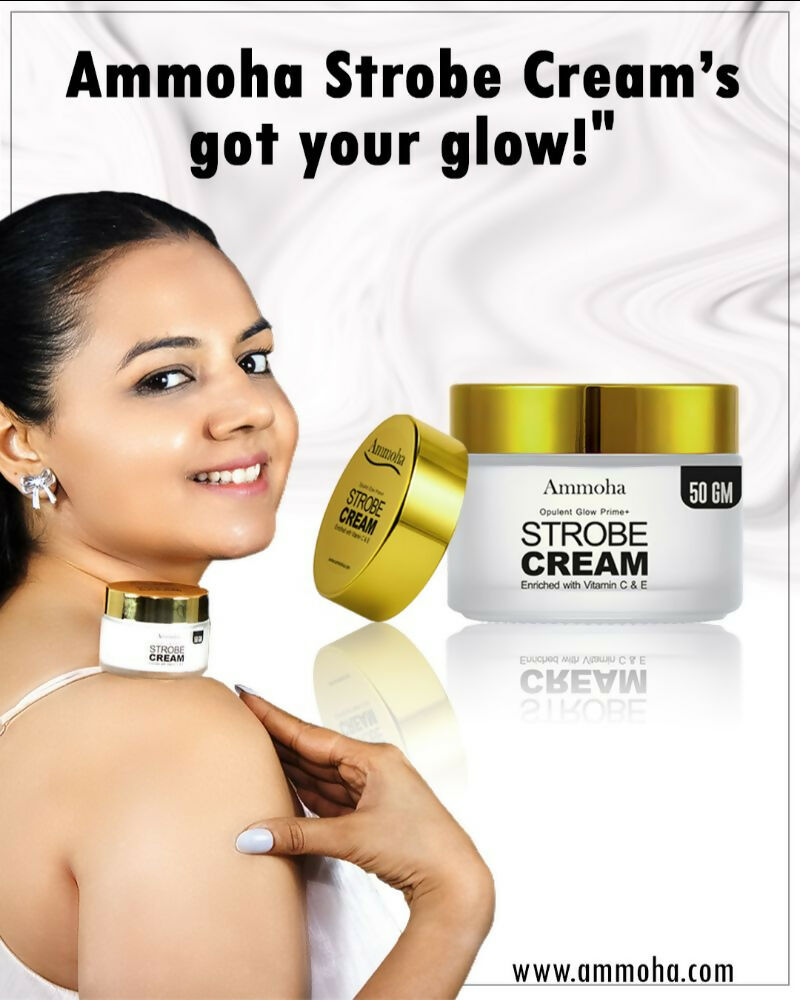 Ammoha Cosmetics Opulent Glow Illuminating Strobe Cream with Vitamin C | Grocsy