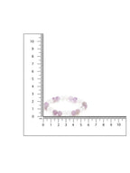 Clear Quartz and Amethyst White and Grey Beads Elastic Bracelet - Ruby Raang | Grocsy