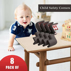 Safe-O-Kid Corner Guards Cushions, U Shaped, Large Size,Brown | Grocsy