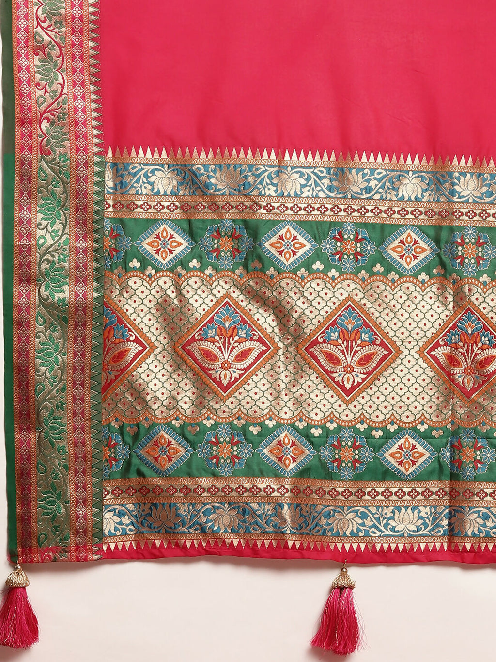 Shree Shyam Fashion Silk Blend Maroon Saree | Grocsy