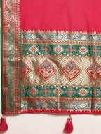 Shree Shyam Fashion Silk Blend Maroon Saree | Grocsy