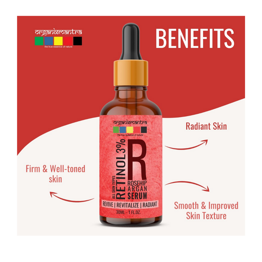 Organix Mantra Retinol Serum 3% for face with Vitamin E | Grocsy