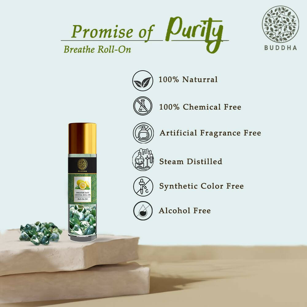 Buddha Natural Breathe Easy Crystal Roll On | Grocsy