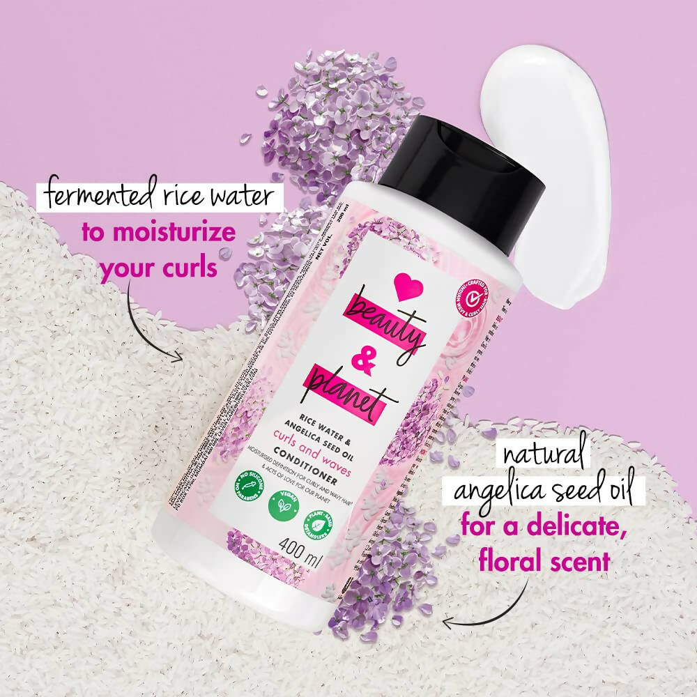 Love Beauty And Planet Rice Water & Angelica Seed Oil Curl & Waves Conditioner | Grocsy
