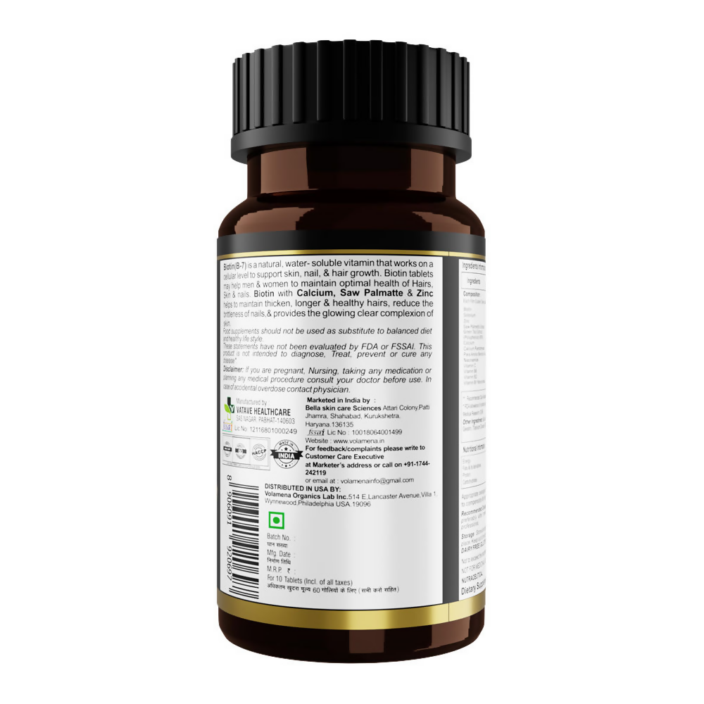 Volamena Ultra Strength 10000 mcg Biotin - Tablets | Grocsy