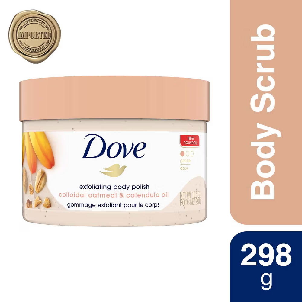 Dove Exfoliating Body Polish Scrub - Oatmeal & Calendula Oil | Grocsy