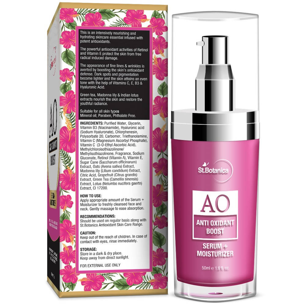 St.Botanica AO Anti Oxidant Boost Serum + Moisturiser | Grocsy