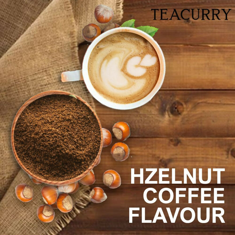 Teacurry Hazelnut Instant Coffee Powder - Arabica Freeze Dried Coffee for Instant Hot & Cold Coffee | Grocsy