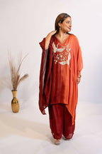 Timaraa Rust & Red Ombre Shaded Co-Ord Set | Grocsy