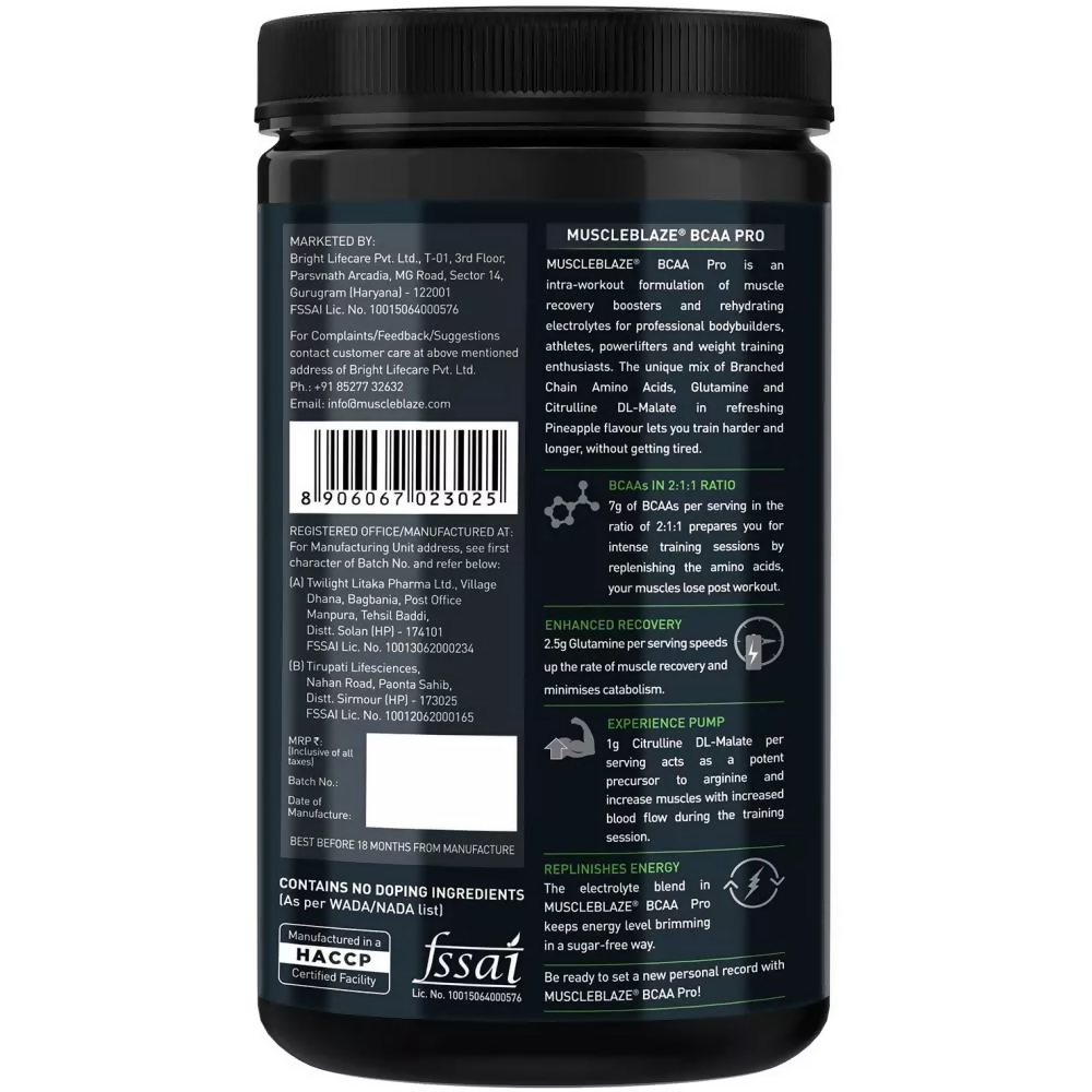 MuscleBlaze BCAA Pro Pineapple | Grocsy