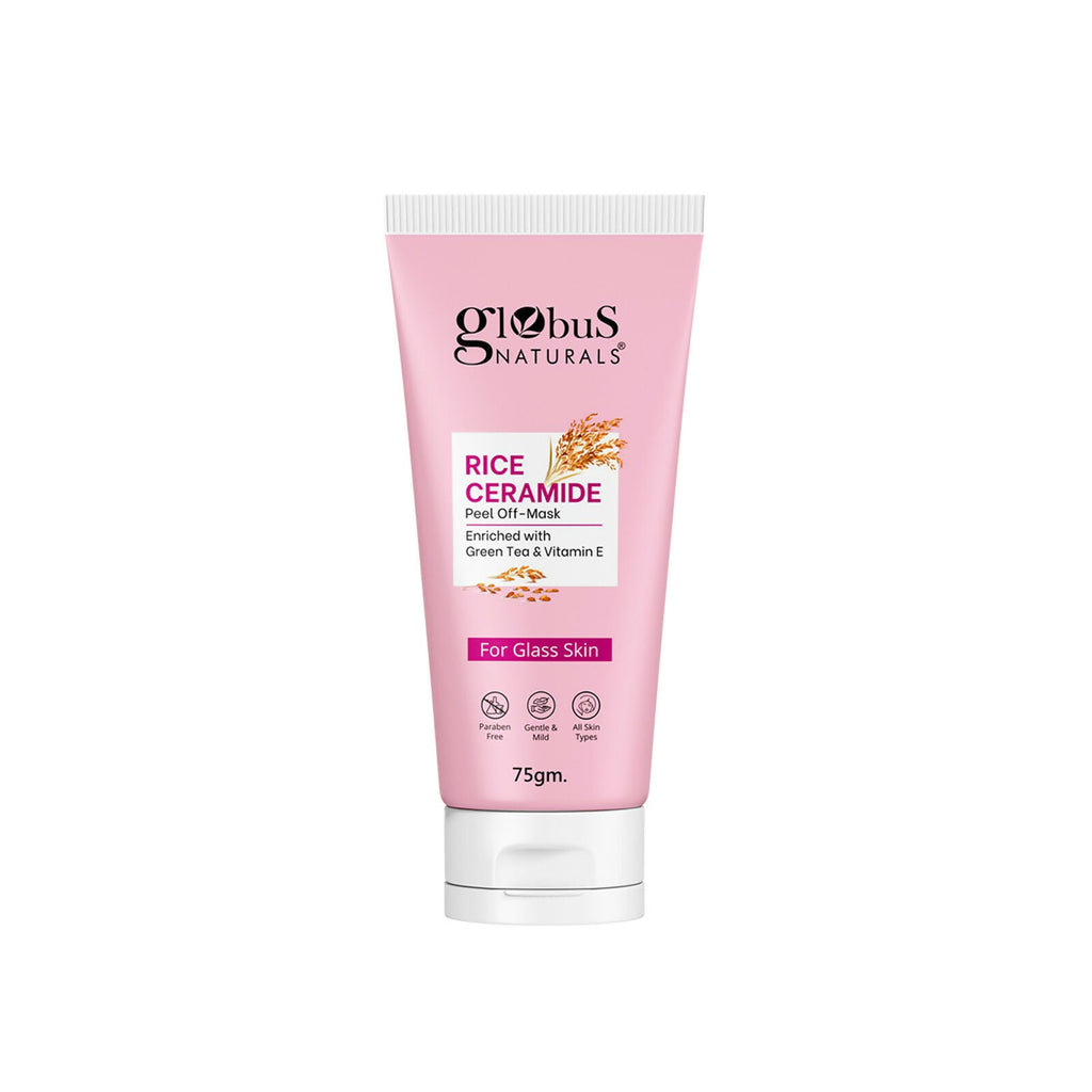 Globus Naturals Rice Ceramide Peel Off Mask, For Korean Glass Skin | Grocsy