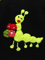 Chutput Kids Black Coloured Solid Pullover with Caterpiller Applique Detail | Grocsy