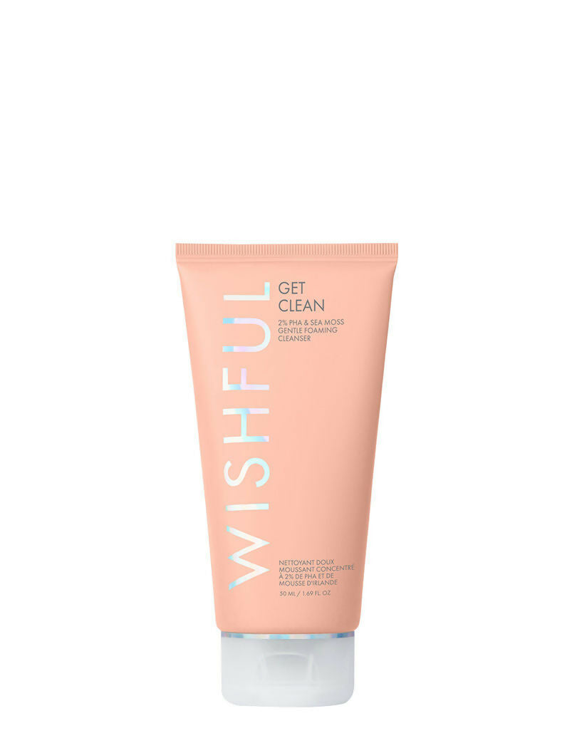 Wishful By Huda Beauty Get Clean 2% PHA & Sea Mossgentle Foaming Cleanser - Korean Skincare | Grocsy