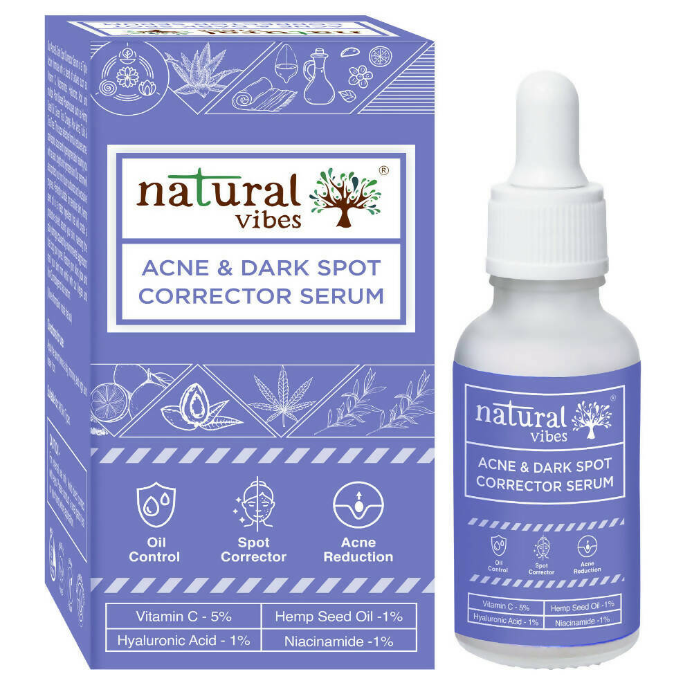 Natural Vibes Acne & Dark Spot Corrector Face Serum | Grocsy