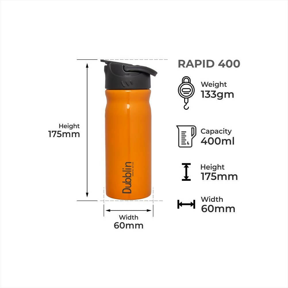 Dubblin Rapid Stainless Steel Sports Water Bottle | Grocsy