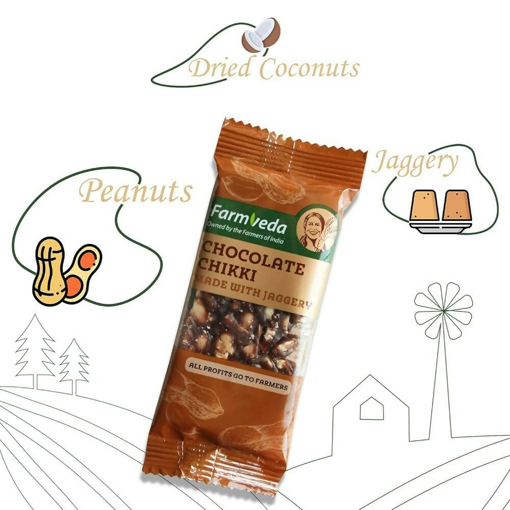 Farmveda Chocolate Chikki- Made With Jaggery | Grocsy