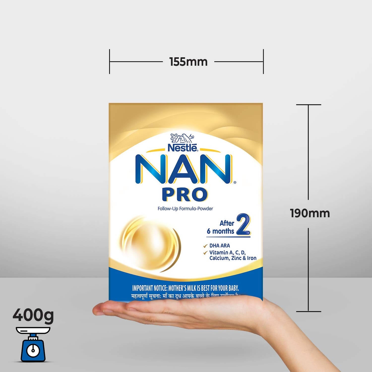 Nestle Nan Pro 2 Follow-Up Formula Powder After 6 Months Stage 2 For Infants | Grocsy