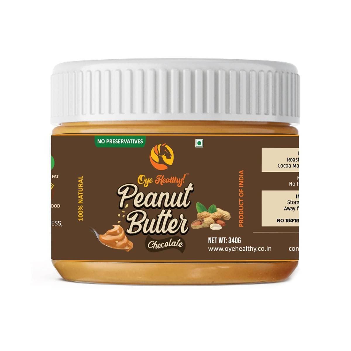 Oye Healthy Peanut Butter Natural Chocolate - Combo Pack of 2 (850gm+340gm) | Grocsy