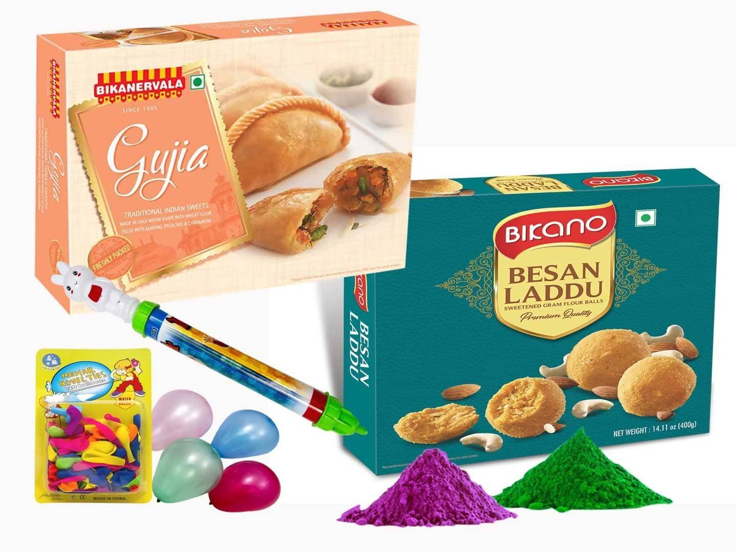 Bikano Besan Laddoo with Holi Gujia | Grocsy