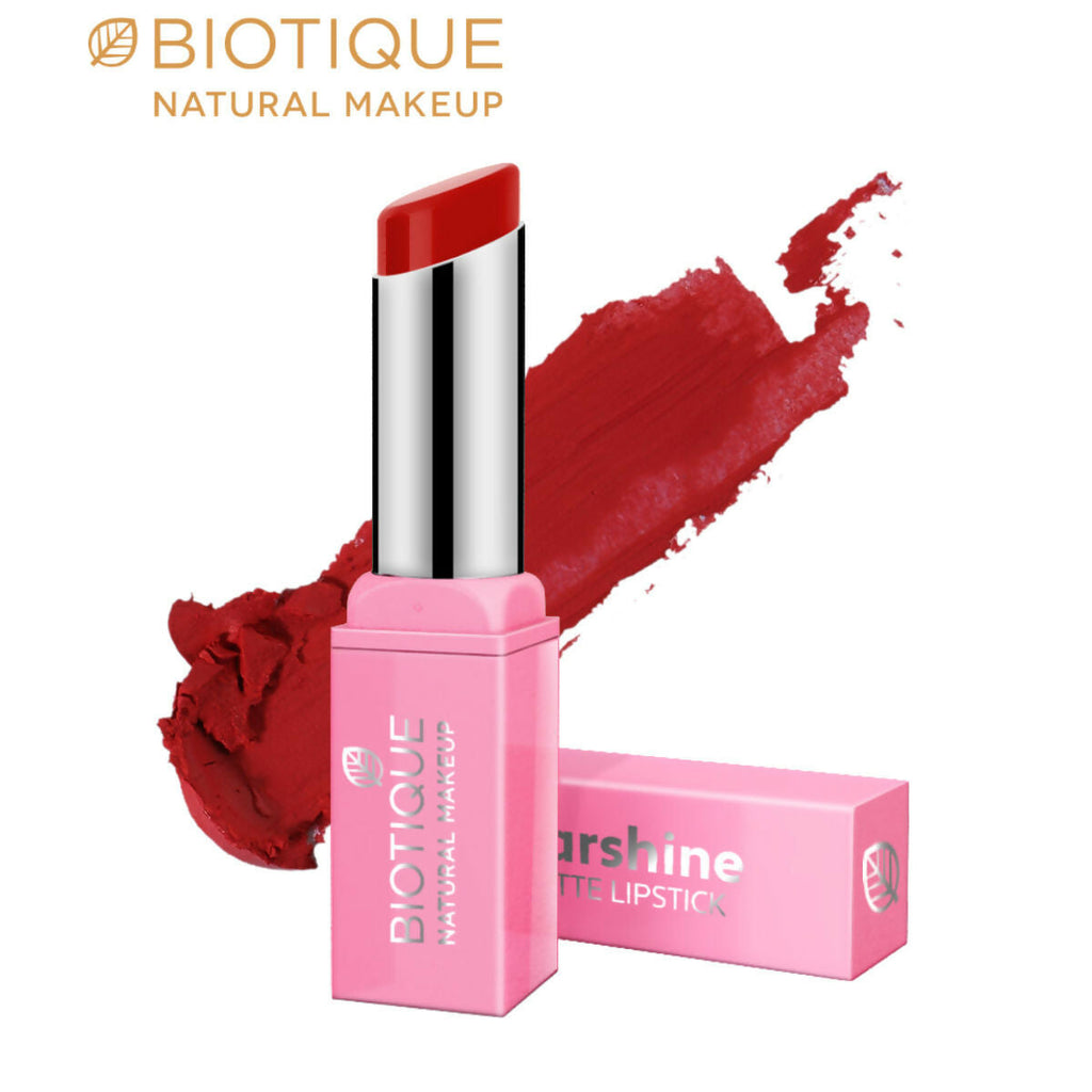 Biotique Starshine Matte Lipstick - Liberal Red | Grocsy