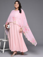 Ahalyaa Women's Traditional wear Ethnic Dress - Pink | Grocsy