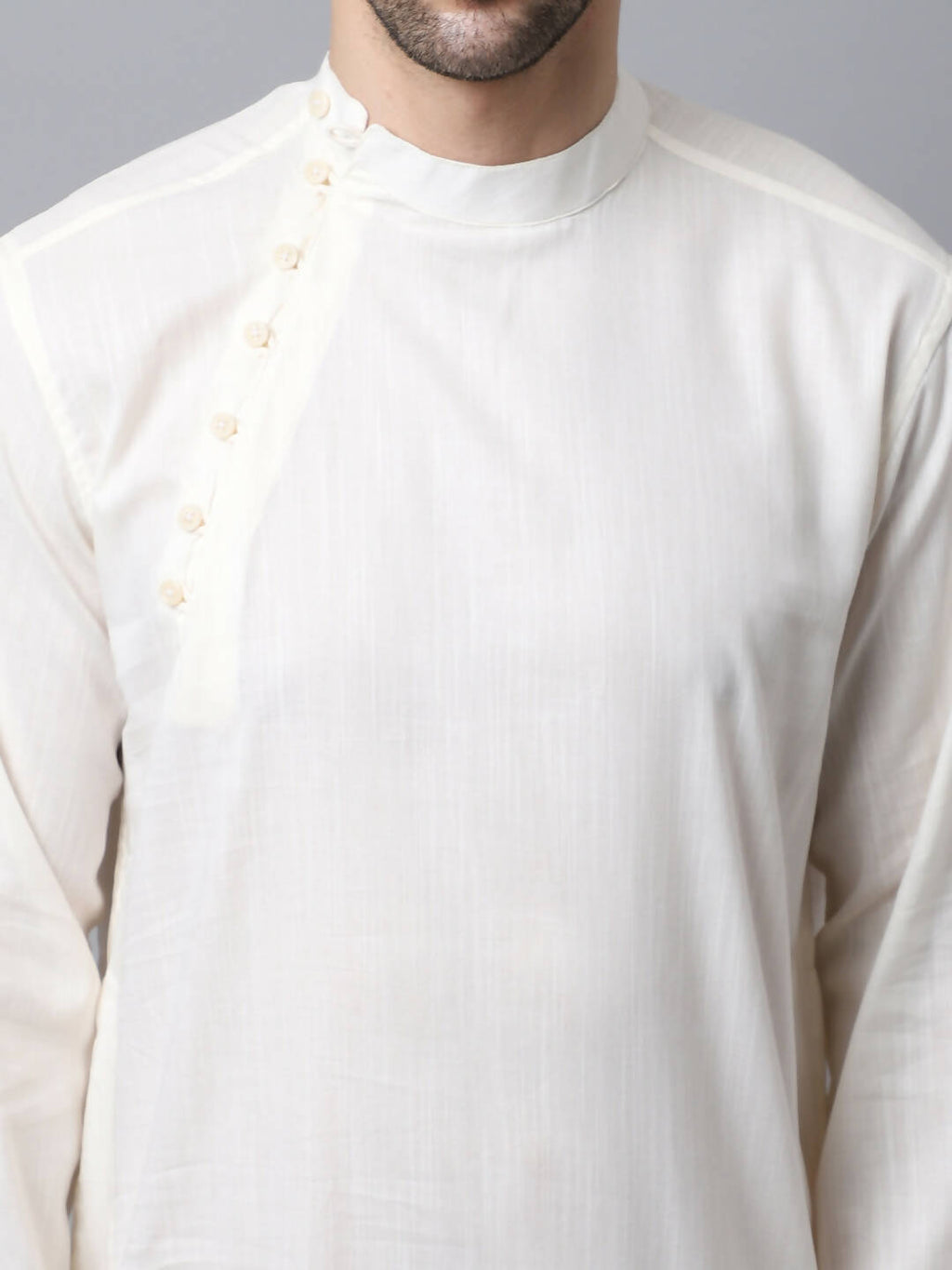 Even Apparels White Pure Cotton Men's Kurta With Side Placket | Grocsy