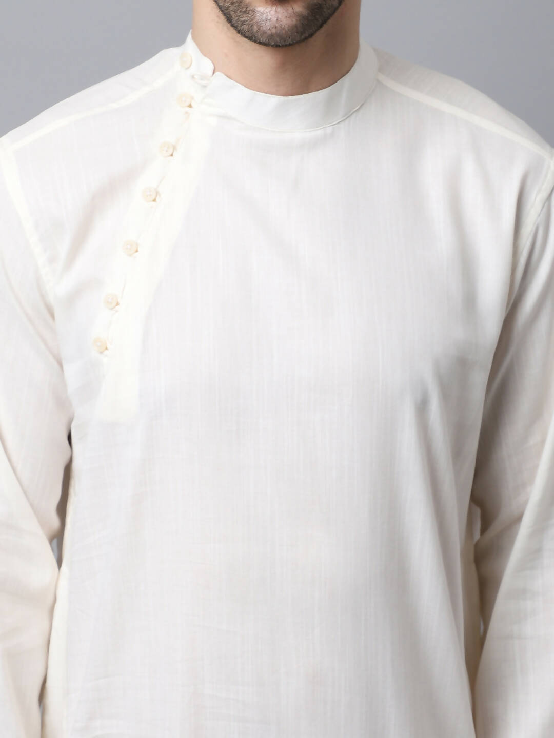 Even Apparels White Pure Cotton Men's Kurta With Side Placket | Grocsy
