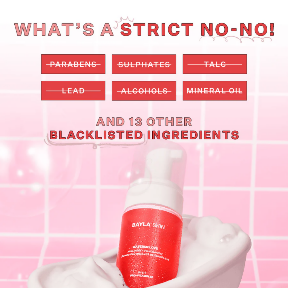 Bayla Skin Watermelove 1% Salicylic Acid Anti-Acne Foaming Face Wash | Grocsy