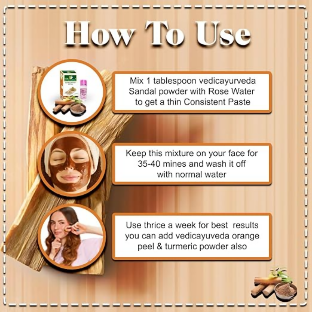 VedicAyurveda Sandalwood Powder with Rose Water | Grocsy