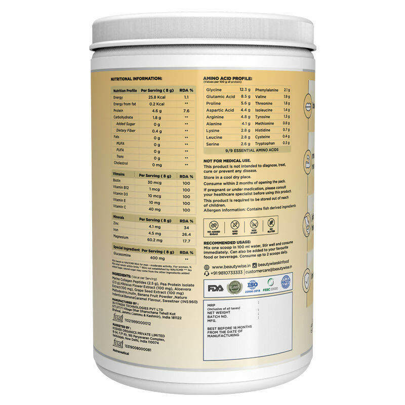 Beautywise All In One Collagen Proteins - Banana Caramel | Grocsy