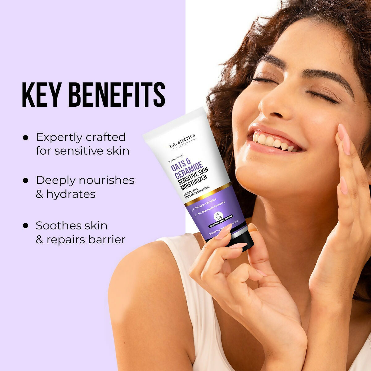 Dr. Sheth's Oats & Ceramide Sensitive Skin Moisturizer | Grocsy