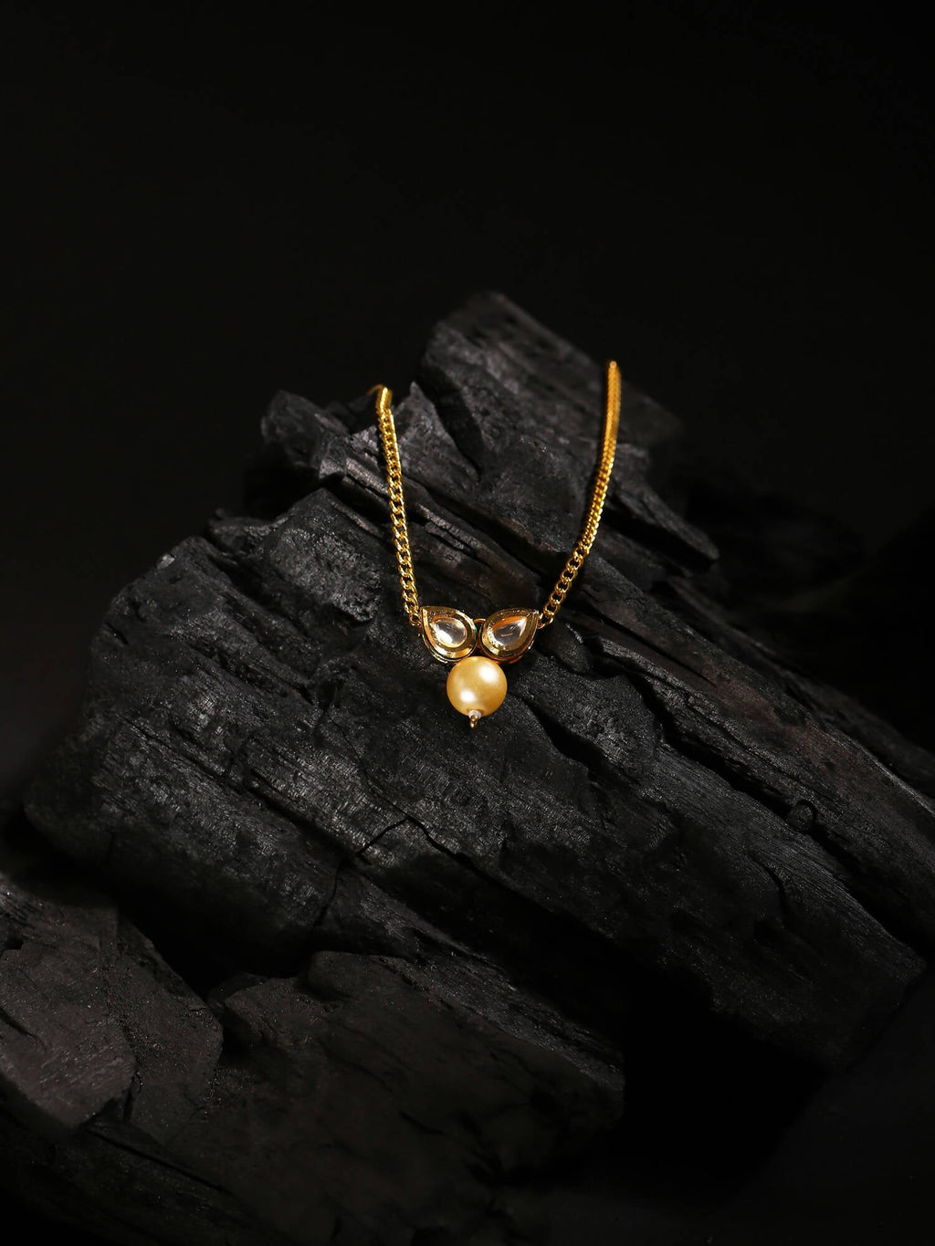 Women's Gold-Polished Necklace - Ruby Raang | Grocsy