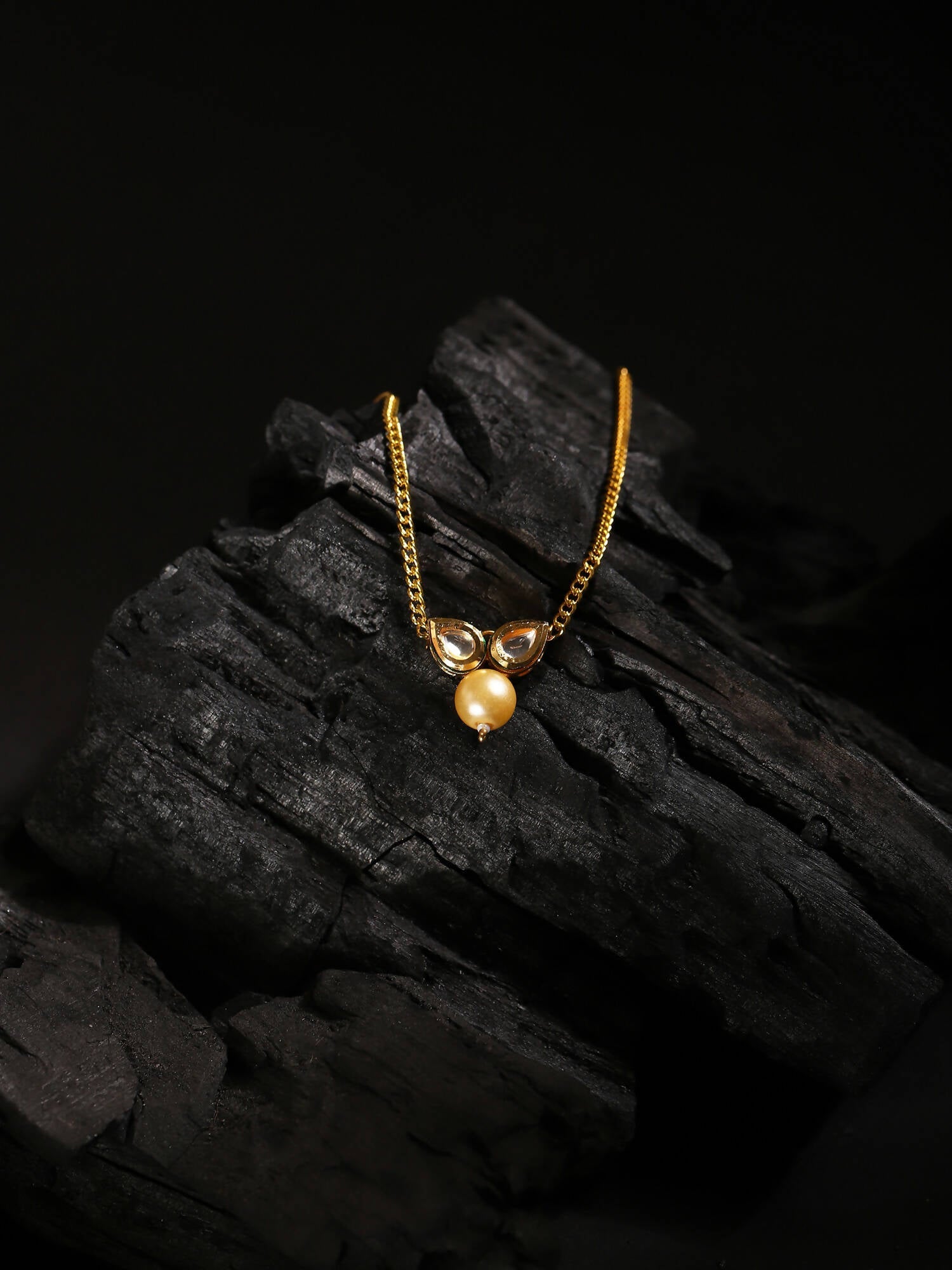 Women's Gold-Polished Necklace - Ruby Raang | Grocsy