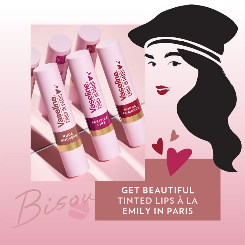 Vaseline Emily In Paris Tinted Lip Balm Stick - Nude Nouveau | Grocsy