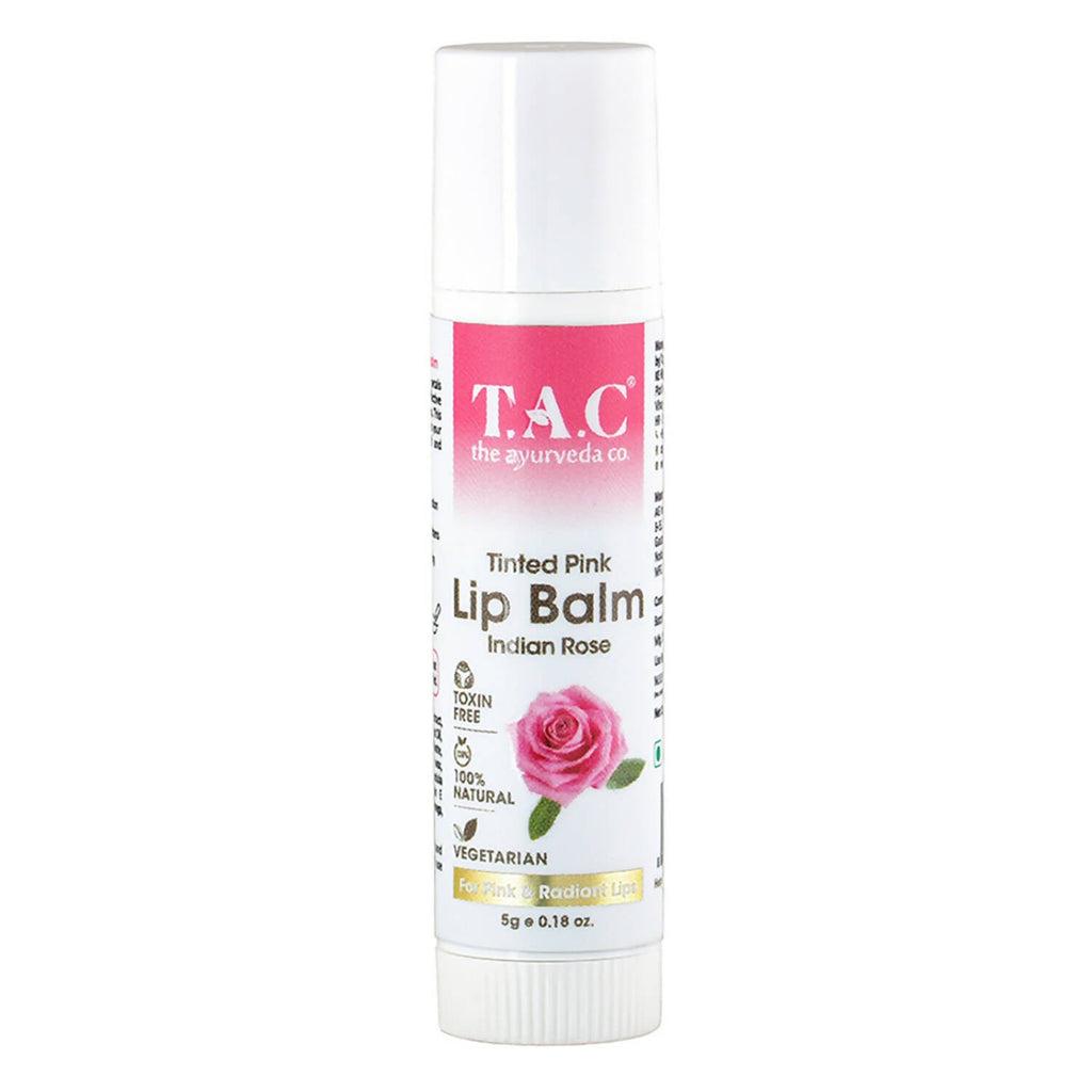 TAC - The Ayurveda Co. Tinted Indian Rose Vegan Lip Balm | Grocsy