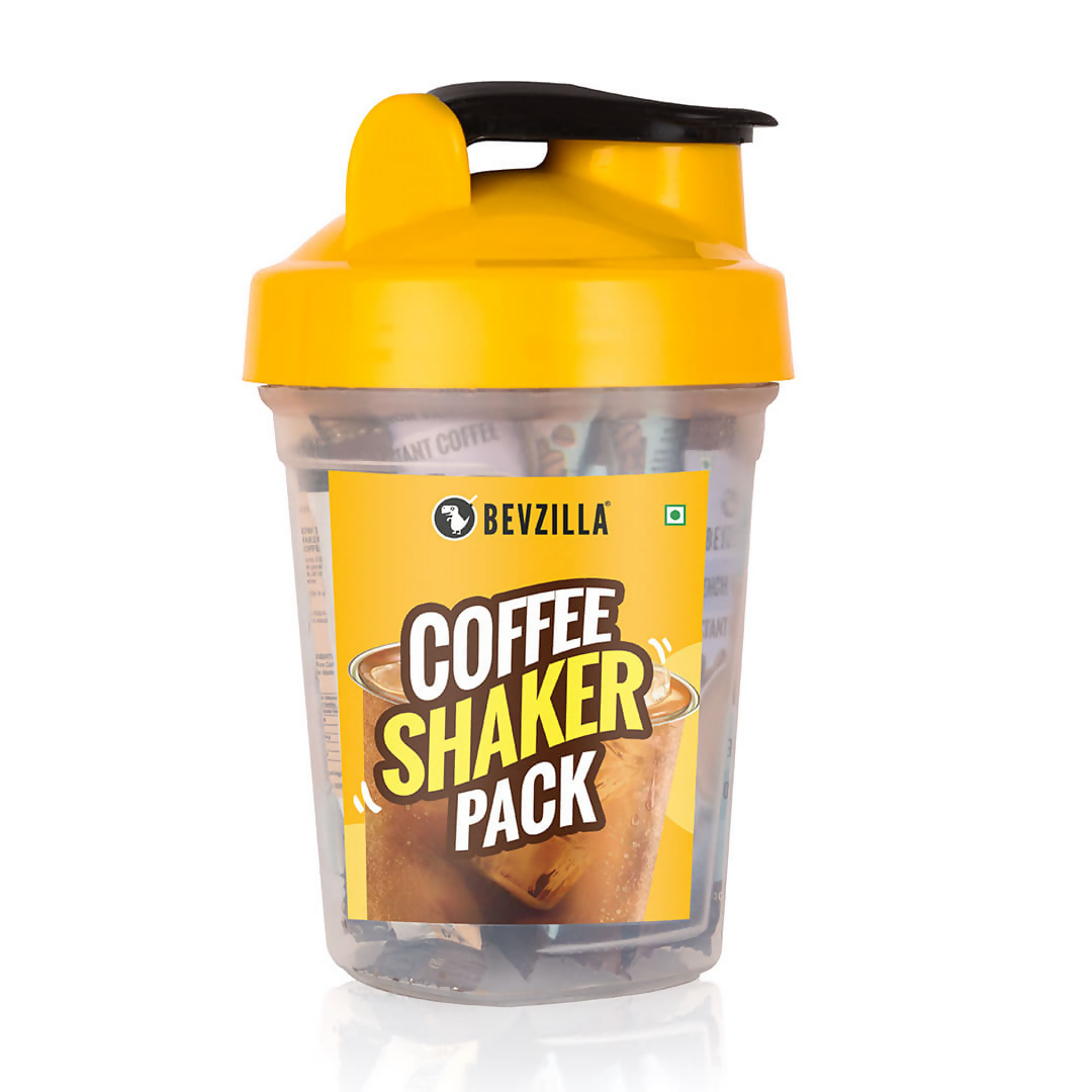 Bevzilla 25 Flavoured Coffee Sachets + Shaker | Grocsy