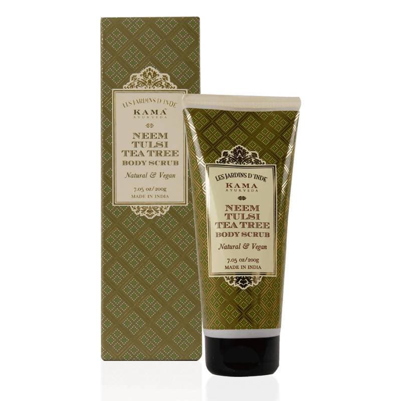 Kama Ayurveda Neem Tulsi Tea Tree Body Scrub 200gm | Grocsy