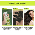 Alps Goodness Rosemary Hair Essentials Kit - Rosemary Water Spray , Rosemary Essential Oil & Rosemary & Curry Leaf Powder | Grocsy