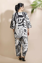 Breathables Nature-Inspired Cotton Co-Ord Set – Hip-Length Kurta & Pants Black | Grocsy