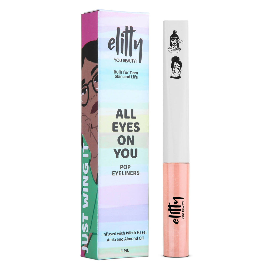 Elitty Peach Pop Color Matte Finish Liquid Eyeliner - Fading Love-Pink | Grocsy