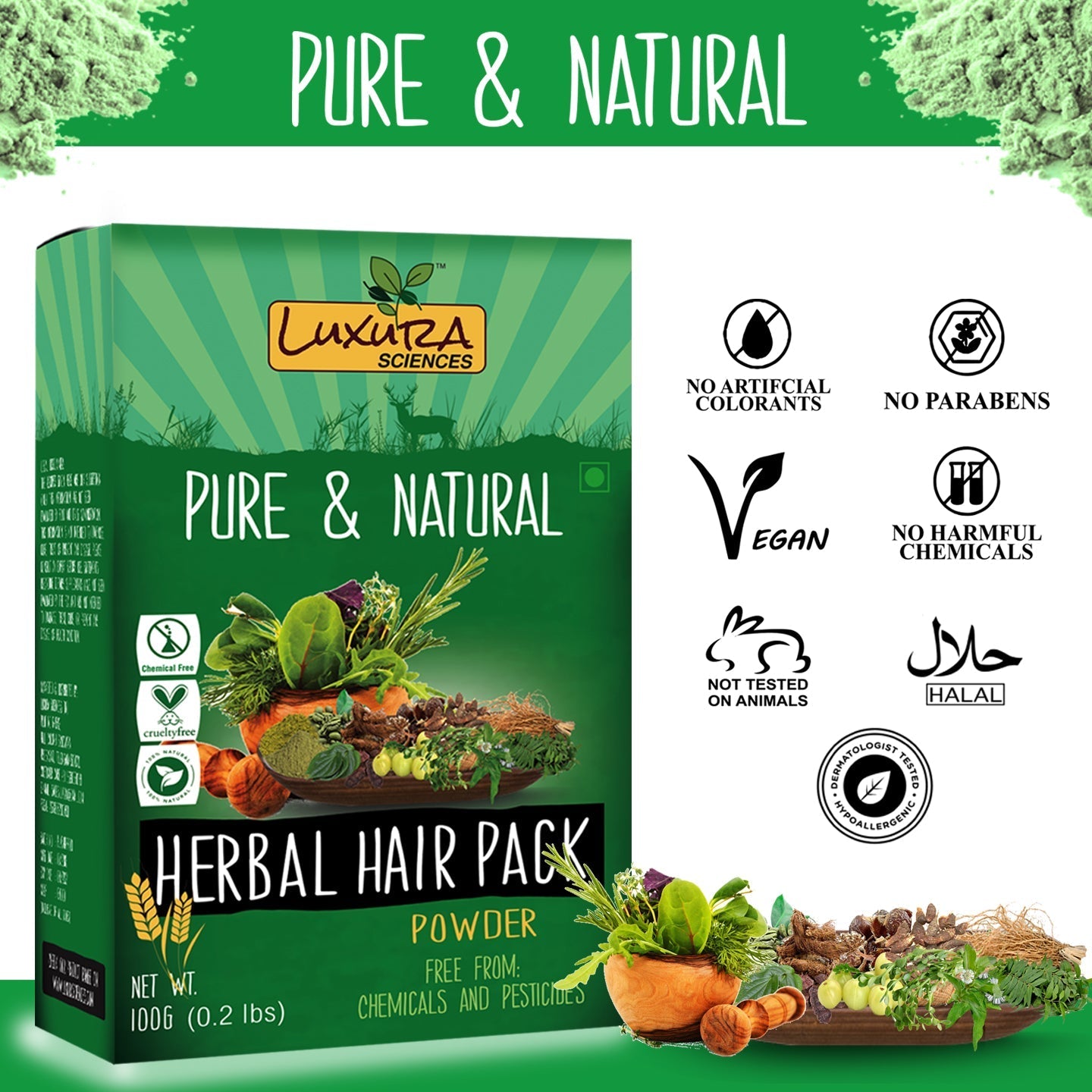 Luxura Sciences Natural Hair Pack For Dry Hair | Grocsy