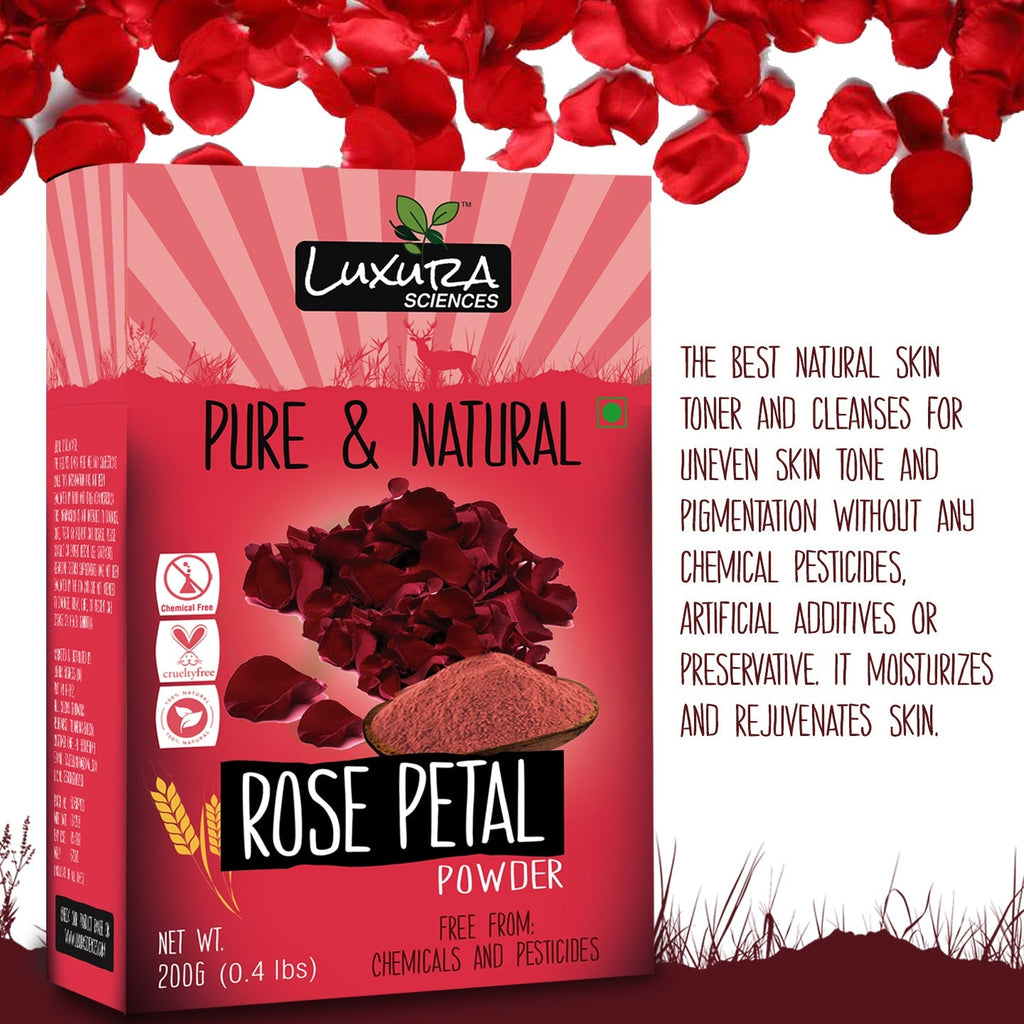 Luxura Sciences Rose Petal Powder For Skin | Grocsy